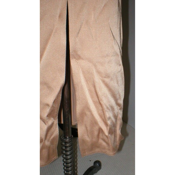 New Womens Designer Michael Kors Collection Italy Dress Long 4 Tan Beige Silky - Picture 11 of 11